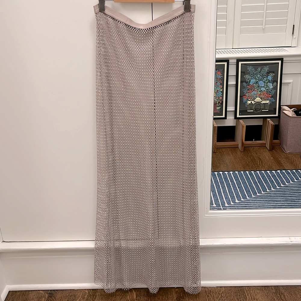 {{uo}} Mesh Fishnet Diamanté Skirt - Picture 6 of 7
